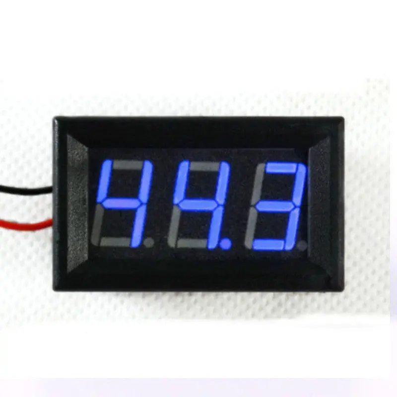 0.56" Blue Led Car Digital Display Panel Volt Meter Voltmeter Dc 5-120V 2 Wires 69059 1