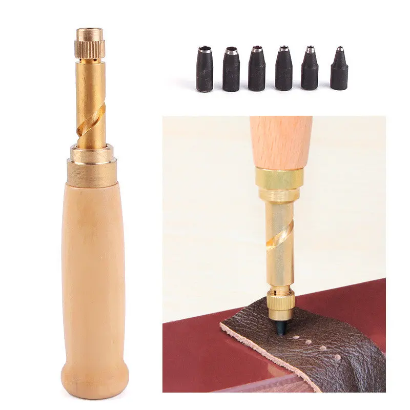 1.5~4.0Mm Changeable Multi-Function Shaped Hole Punch Cutter Belt Watch Band Hollow Leather Handmade Craft Diy Tool 88000 1