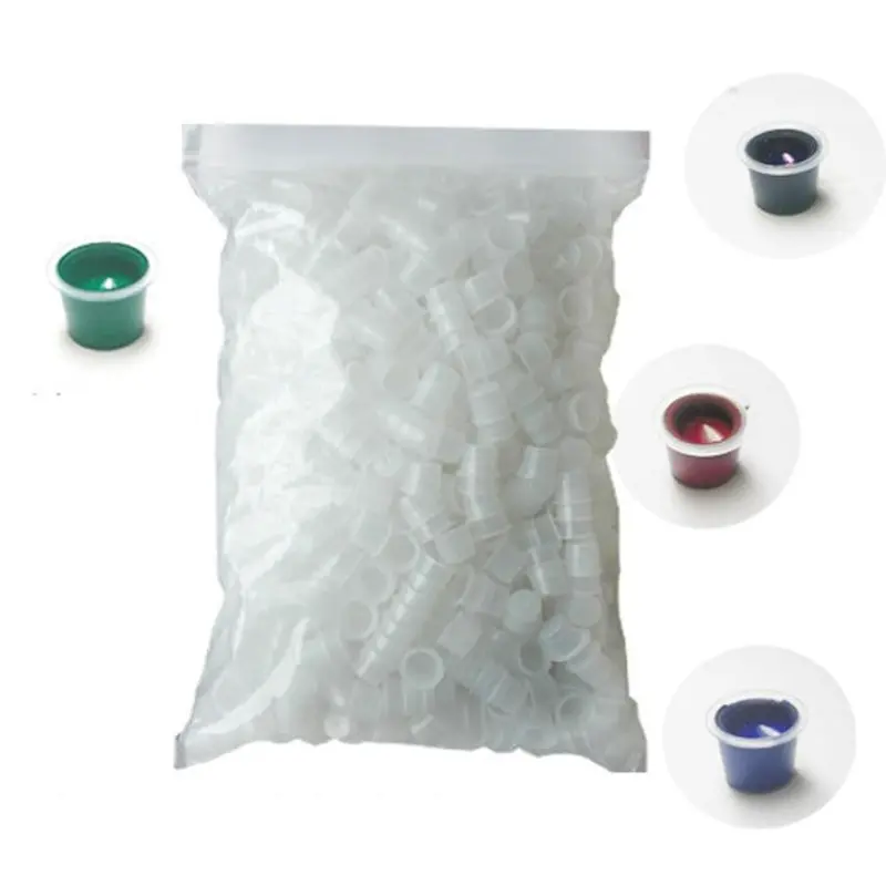 1.5Cm Disposable Small Ink Pigment Caps 500Pc Plastic Cups Holders Tattoo 1