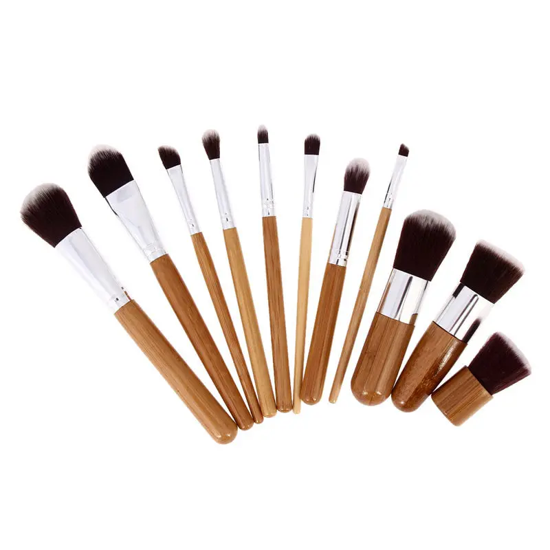 1 Makeup Brushes Bamboo Wood Fiber Brush St Synthetic Hair Makeup Up Brush Tools Pinceis De Maquiagem Prissional 1