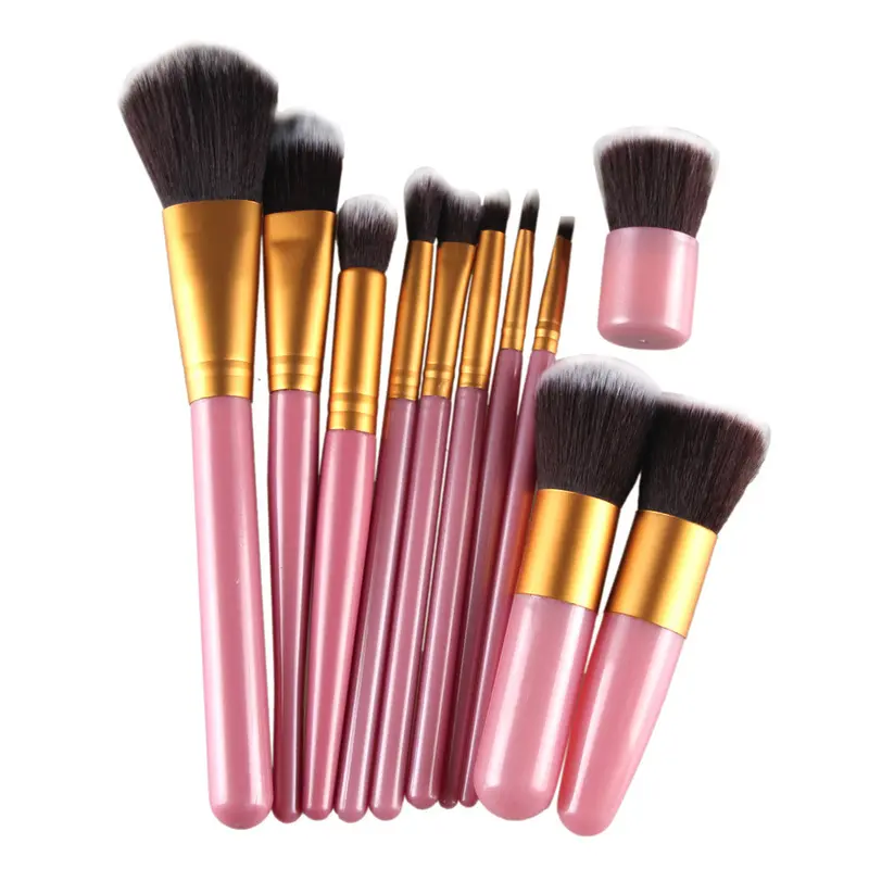 1 Pink Makeup Brushes Professional Powder Foundation Make Up Paint Brush Eyeshadow Makeup Hair Brush Tool Cosmetic Brushes 1