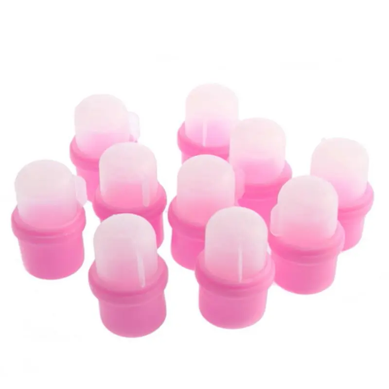 1 Set 10Pcs Polish Remover Wearable Nail Soak Soaker Diy Acrylic Uv Gel Cap Tip Set Est 1