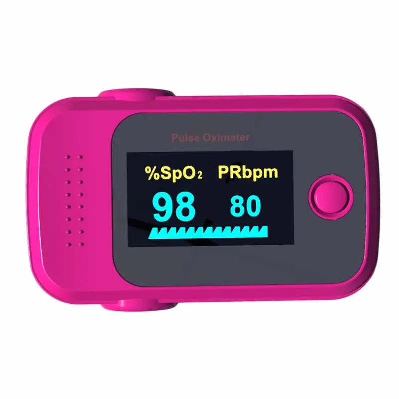 1 Set Portable Finger Tip Pulse Oximeter Blood Oxygen Saturation Monitor Red 1