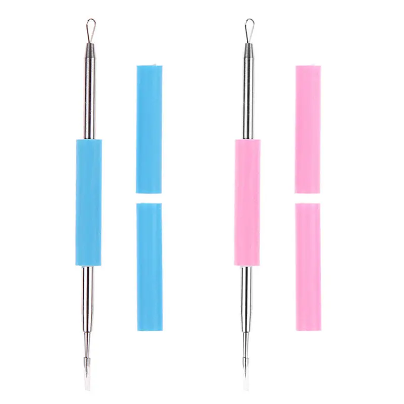 1 X Blackhead Comedone Cleaner Clean Remover Acne Blemish Pimple Extractor Tool Face Cleaning Care Needle Cleanser Rom Color 1