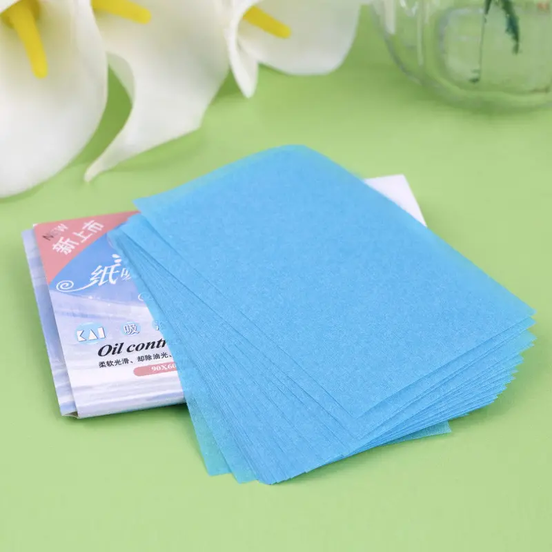 10 Pack (500 Pcs) Paper Pulp Random Facial Oil Control Absorption Film Tissue Makeup Blotting Paper 2