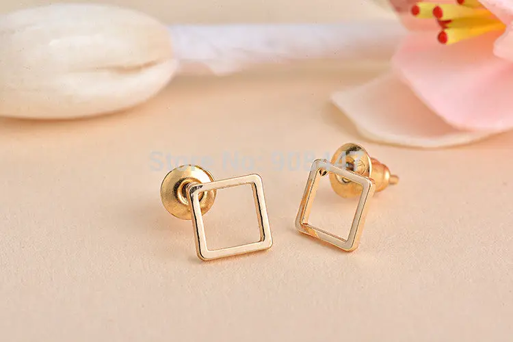 10 Pairs-S064 Jewelry Square Earrings,Earstuds - 3