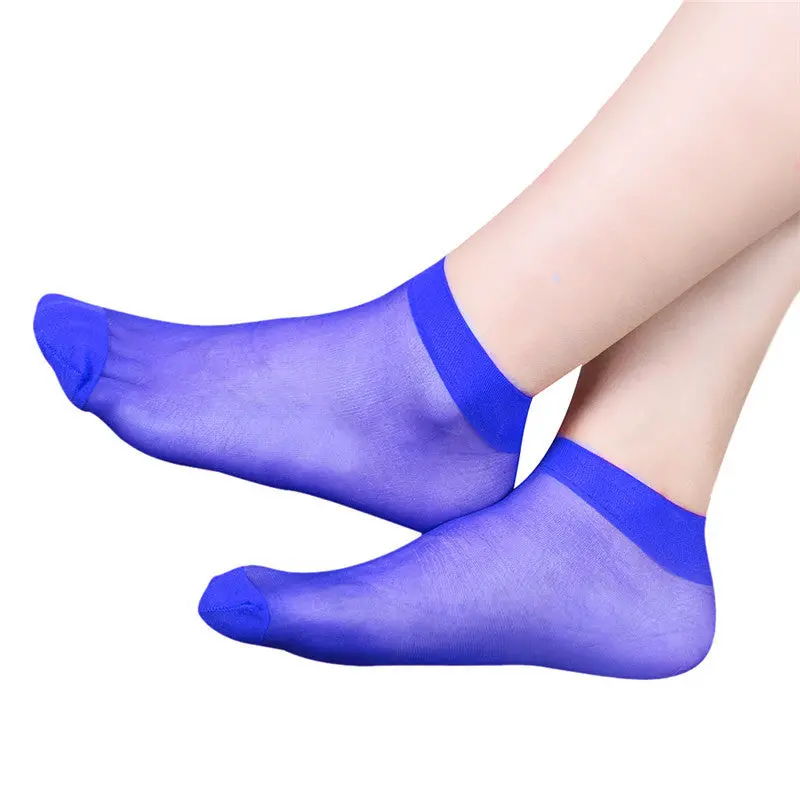 10 Pairs Women's Socks Crystal Thin Transparent Thin Silk Socks In Short Socks Feida 1