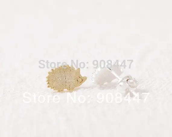 10 Pc-S012 Cute Animal Earrings Jewelry Sweet Hedgehog Stud Earrings Girls Stud In Goldsilverrose Gold 1