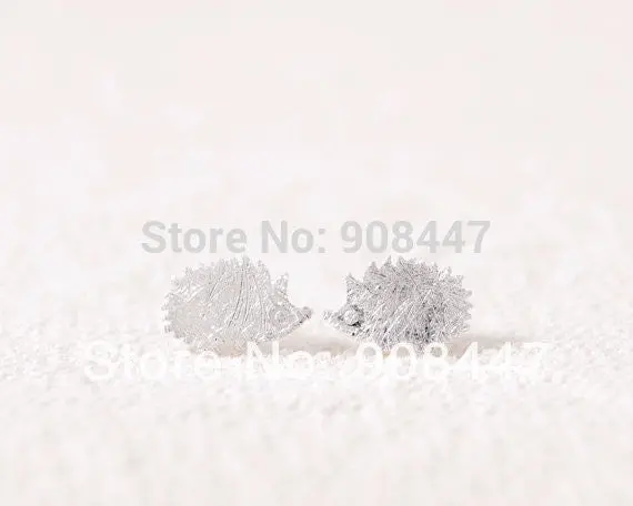 10 Pc-S012 Cute Animal Earrings Jewelry Sweet Hedgehog Stud Earrings Girls Stud In Goldsilverrose Gold 2