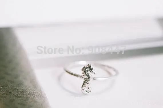 10 Pcs- Delicate Sea Horse Ring,Animal Ring - 2