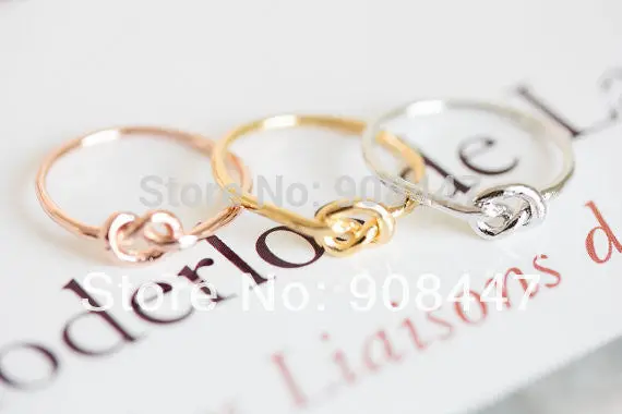 10 Pcs- Gold Silver Simple Knuckle Heart Knot Rings Gold Rings And Girl Gift 1
