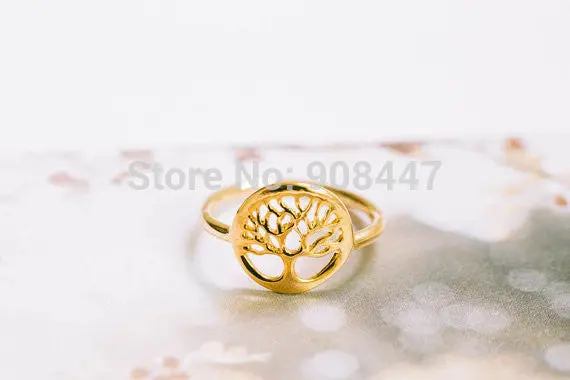 10 Pcs-R101 Sacred Tree Of Life Ring,Plant Ring - 2