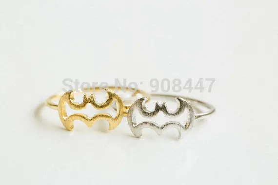 10 Pcs-R128 Cute Line Batman Ring,Animal Bat Ring - 1