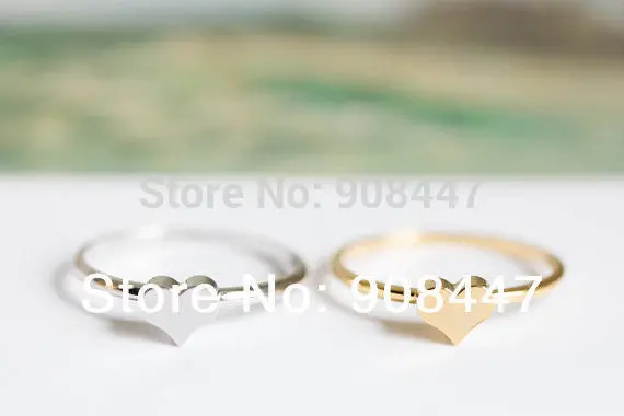 10 Pcs-R222 Jewelry Heart Mid Knuckle Midi Pinky Rings Lover Hear Rings Girl 1