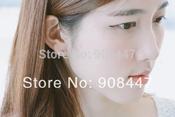 10 Pcs-S020 Cute Earrings Jewelry 18K Gold Teens Moon And Star Stud Earrings Silver 3