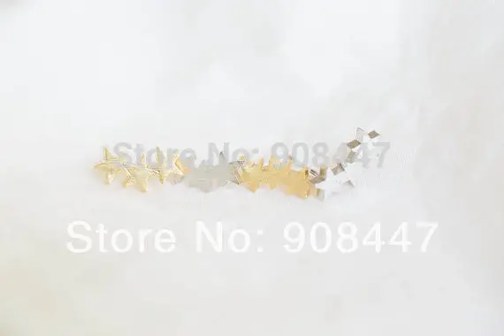 10 Pcs-S027 Jewelry 18K Gold 3Star Teens Stud Earrings 1