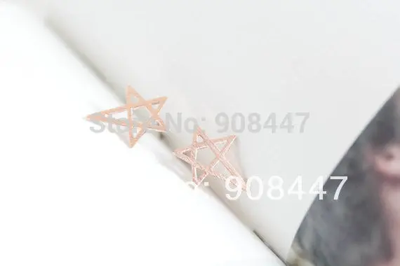 10 Pcs-S033 Jewelry 18K Gold Silver Cute Funky Star Earrings Rose Gold 2