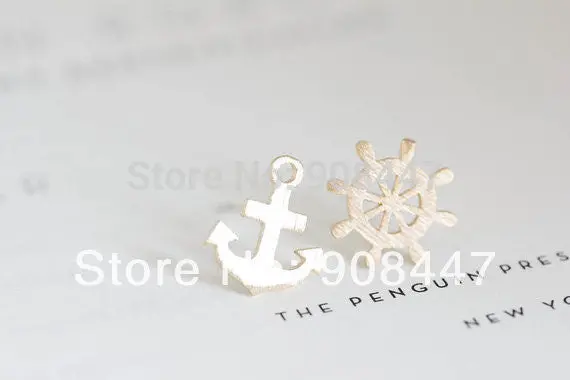 10 Pcs-S042 Jewelry Funky Anchor And Rudder Earring Set 1