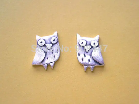 10 Pcs-S068 Jewelry Owl Stud Earrings Silver Bird Jewelry Birthday Gift 1