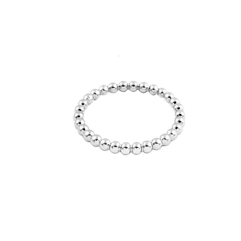 10 Pcs- Slim Stacking Ring,Skinny Ring, Stacking Band Gold Beaded Ring, Full Bead Wire Ring 1