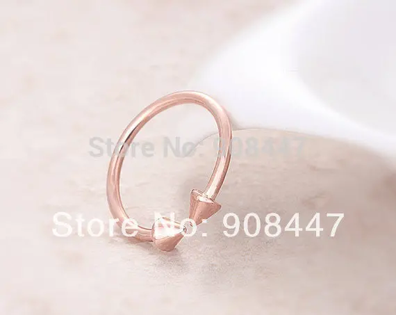 10 Pcslot- Arrow Stud Ring - Rose Gold Rose Gold Plated, Everyday Jewelry, Simple, Chic, Adjustable Ring 3