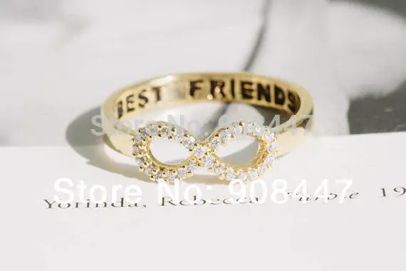 10 Pcslot- Crystal Best Friend Infinity Rings,Best Friends Rings,Infinity Rings,Infinity Jewelry,Eternity Rings 1