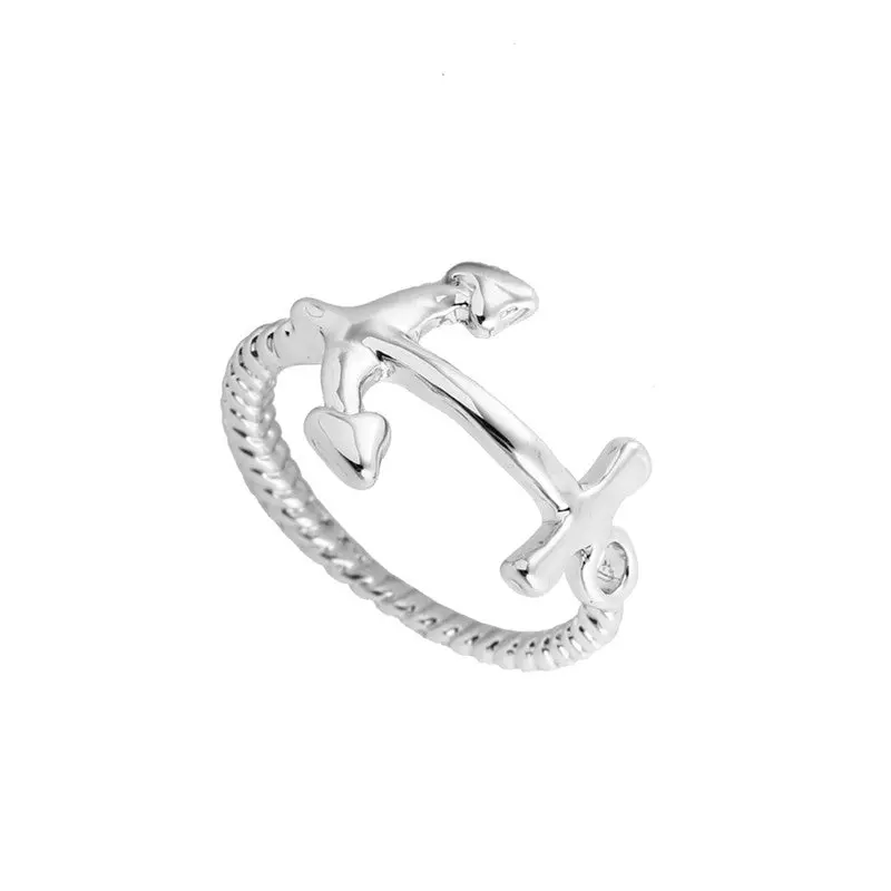 10 Pcslot Cute Anchor Rings Anniversary Gifts Couple Rings 2