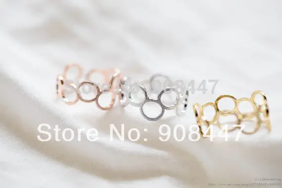 10 Pcslot- Gold Silver Rolling Round Adjustable Ring Mother Day Gifts Couple Rings 1