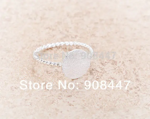 10 Pcslot- Hammered Ring With Twisted Ringband - Silver Round Rings,Midi Rings 2