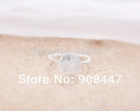 10 Pcslot- Hammered Ring With Twisted Ringband - Silver Round Rings,Midi Rings 3