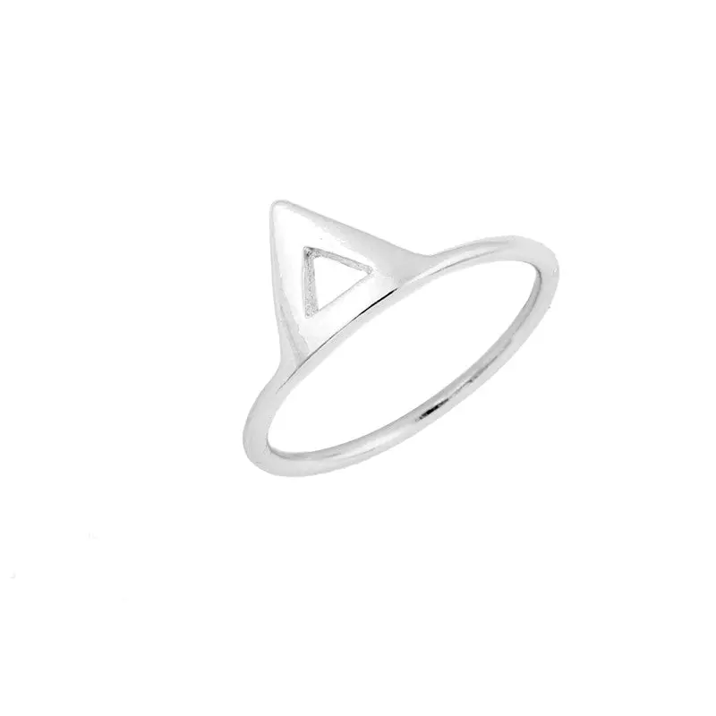 10 Pcslot Jewelry Three-Diional Triangular Pyramid Ring 1