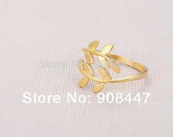 10 Pcslot Laurel Leaf Rings,Accessories Branches Leaves Ring Brief Finger Ring Jewelry 2