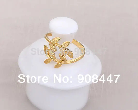 10 Pcslot Laurel Leaf Rings,Accessories Branches Leaves Ring Brief Finger Ring Jewelry 3