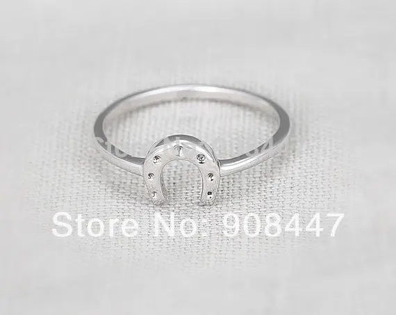 10 Pcslot- Lucky Horseshoe Ring - Silver Rhodium Plated, Everyday Jewelry, Simple, Cute, Adjustable Ring 2
