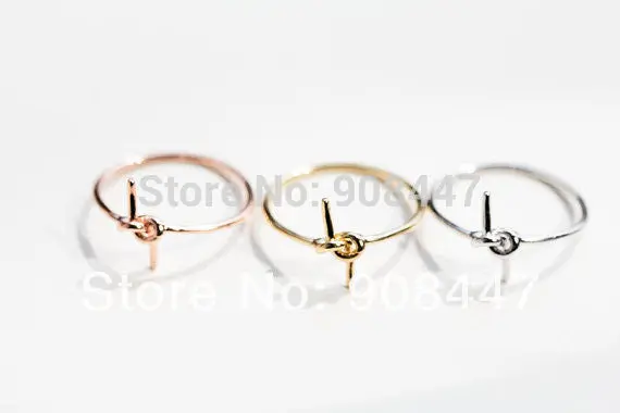 10 Pcslot One Tie Wedding Ring Korea Lovely Gold Ring Jewelry Finger Ring 1