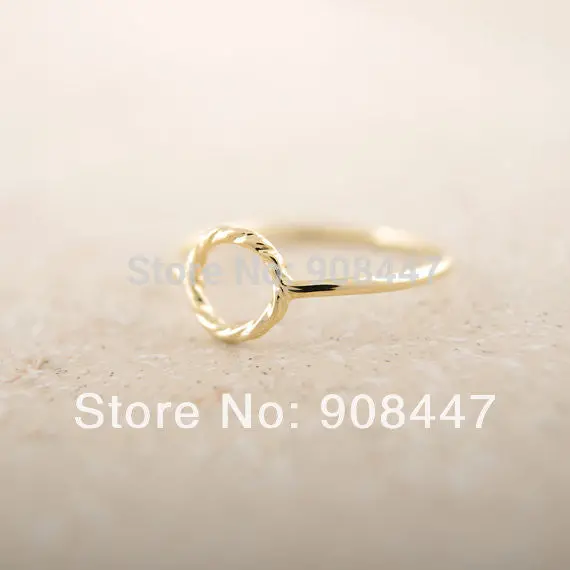 10 Pcslot- Promotion Price Gold-Plated Twisted Ring Korean Style Rings 1