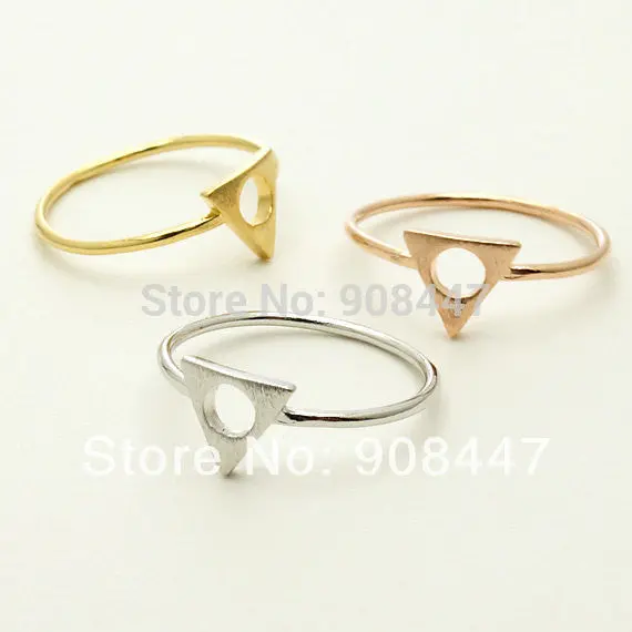 10 Pcslot-R110 Triangle And Circle Rings 1