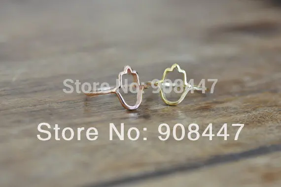 10 Pcslot-R113 Hamsa Outline Ring,Simple Outline Of Hamsa Hand 1