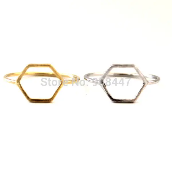 10 Pcslot-R116 Hexagon Outline Ring 1