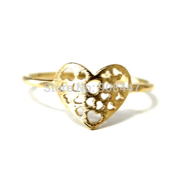 10 Pcslot-R122 Love Shape Rings,Heart Ring 1