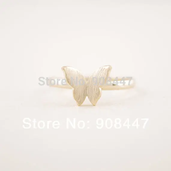 10 Pcslot-R201 , Butterfly Ring ,Gold Silver Plated Rings 2