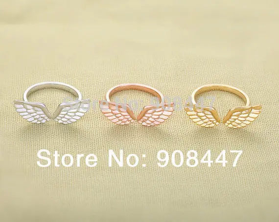 10 Pcslot-R224 Simple Wings Ring - Icarus Rings,Adjustable Rings,Fun Rings 1