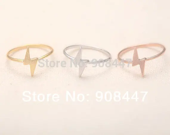 10 Pcslot-R231 Tiny Thunder Ring - Cute Rings,Unique Rings,Stretch Rings 1