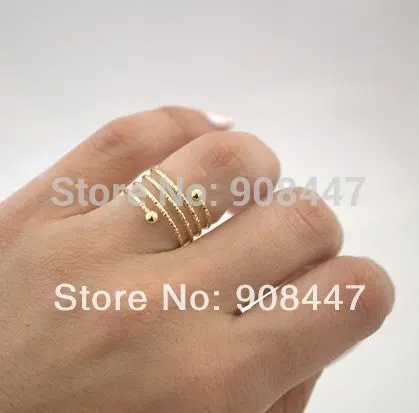 10 Pcslot-R246 Decorative Swirl Ring,Wire Ring,Brass Ring 3