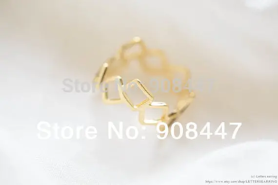 10 Pcslot- Rolling Square Ring,Adjustable Ring,Stretch Ring,Mother Day Gifts 2