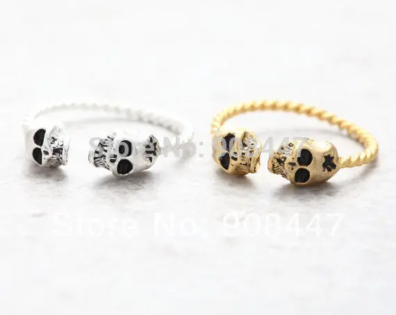 10 Pcslot- Sideways Heart Ring Gold Silver Modern Engaget Jewelry Rings Gifts 1