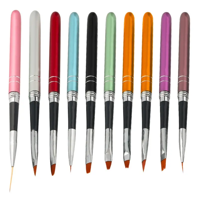 10 X Nail Art Diy Gel Design Painting Pen Brush Set For Salon Icure Tool 1