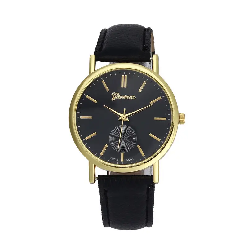 100% Clocks Geneva Roman Numerals Leather Analog Quartz Watch Women Watches Woman Geneve Watch Gifts 10