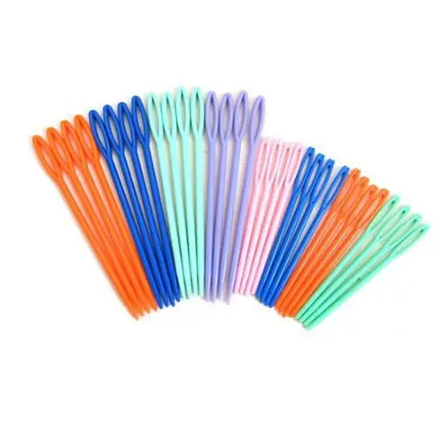 100Pcs Crochet Hook Child Plastic Kid Weave Education Sewing Knitting Cross Stitch Knit Needle47333 1