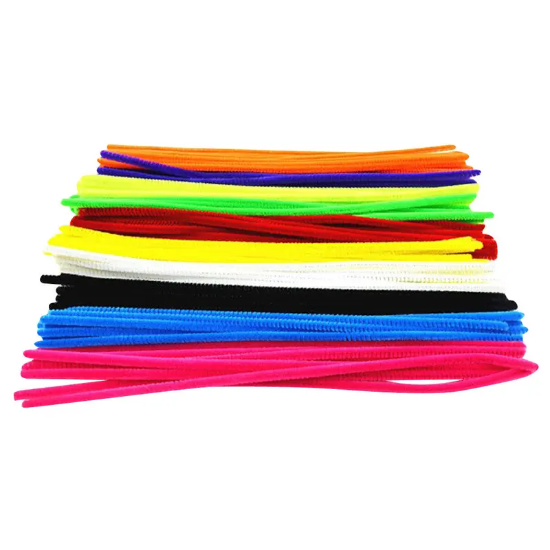 100Pcs Montessori Materials Chenille Children Educational Toy Crafts For Kids Colorful Pipe Cleaner Diy Toys Craft 1